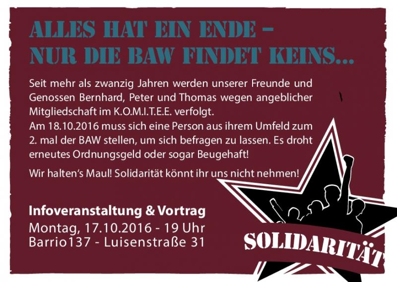 Alles hat ein Ende - nur die BAW findet keins...