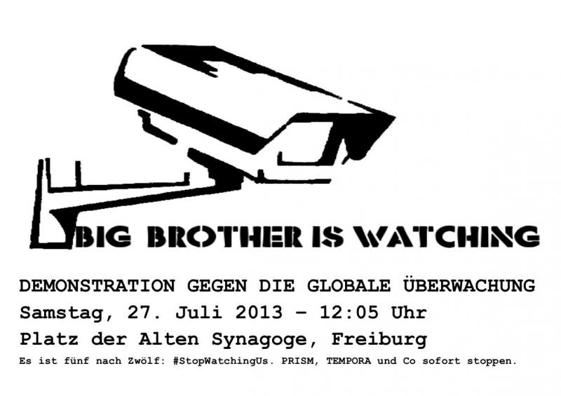 Demo gegen Überwachung, Freiburg