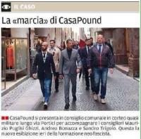 la "marcia" di CasaPound a Bolzano 32.05.2016