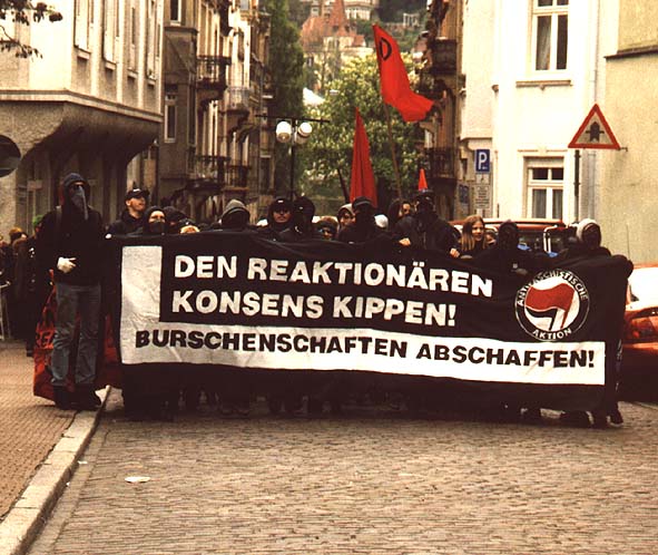 Heidelberg:Demo gegen Burschenschaftenim April 1997