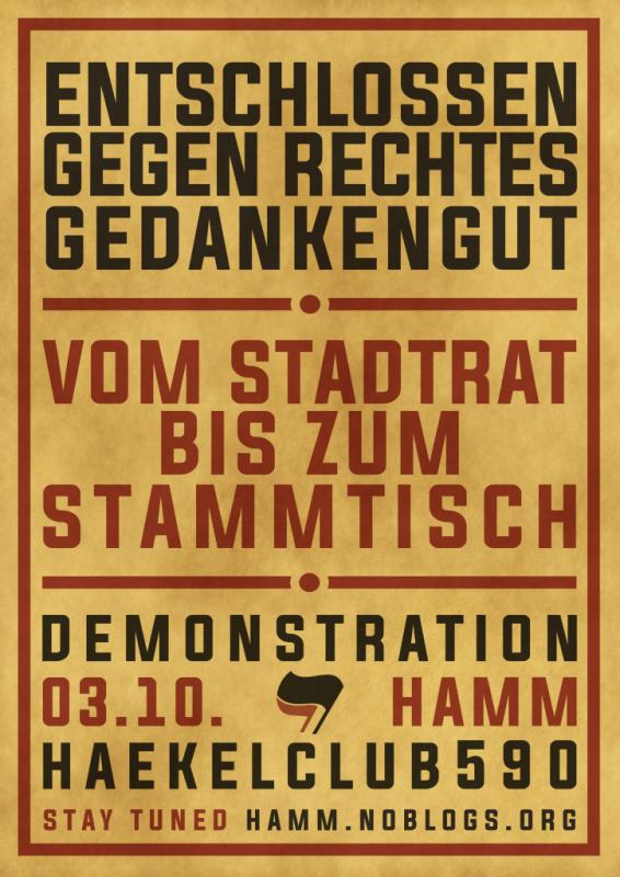 Plakat: Entschlossen gegen rechtes Gedankengut