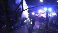  Der Leserreporter hörte eine kleine Explosion, fotografierte den Feuerwehreinsatz