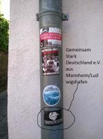Nazi Hooligan Sticker in Alzey aus Gebiet Mannheim Ludwigshafen