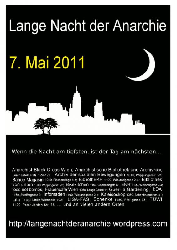 Lange Nacht der Anarchie Plakat