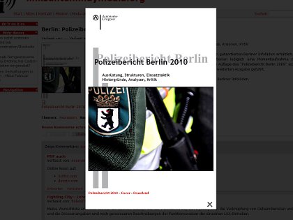 Das 109 Seiten lange Papier beschreibt mit großer Genauigkeit und viel Sachkenntnis die Organisationsstruktur und die Ausrüstung der Berliner Polizei.